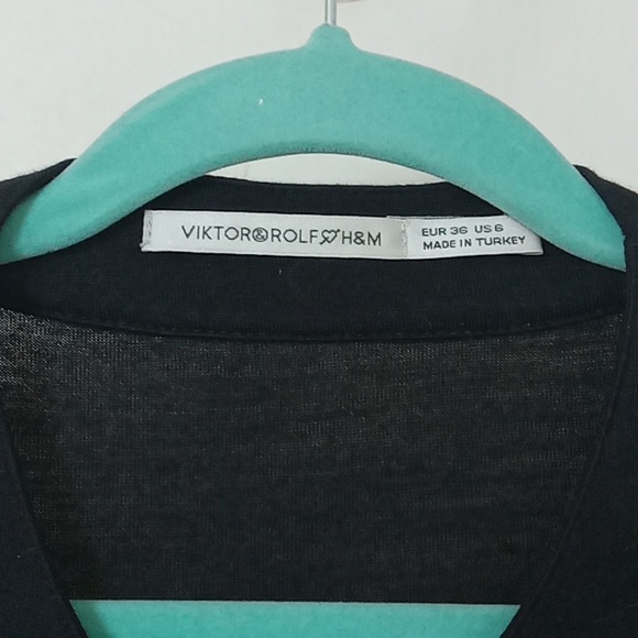 H & M Victor Rolf Short Sleeve Button Front Shift Dress Size 6 - Picture 6 of 10